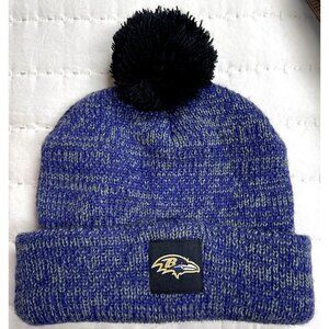 BALTIMORE RAVENS MILLER LITE PURPLE MARBLED UNISEX POM BEANIE  New without tag